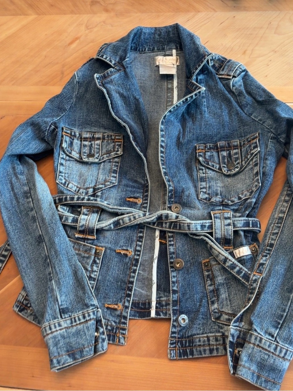 Baby Phat Blue Denim Belted Jacket